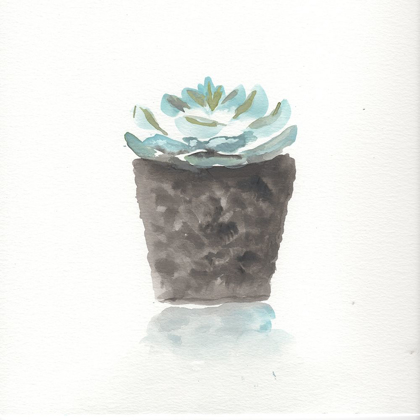 Picture of WATERCOLOR CACTUS STILL LIFE I
