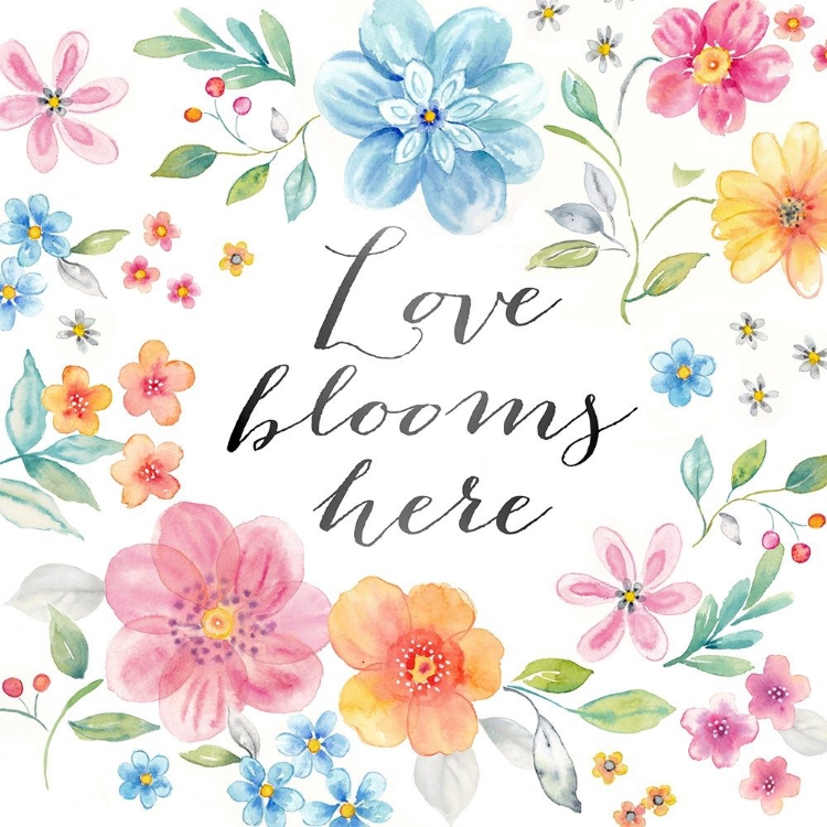 Picture of WHIMSICAL BLOOMS SENTIMENT I