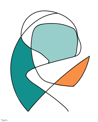 Picture of ABSTRACT TEAL ORANGE 2