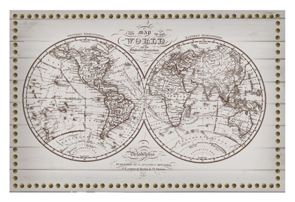 Picture of VINTAGE WOOD WORLD MAPS 1