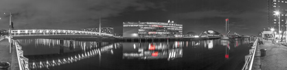 Picture of VIEW ALONG THE RIVER CLYDE AT NIGHT, GLASGOW