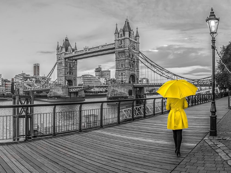 Picture of LADY IN YELLOW, TOWER BRIDGE, LONDON