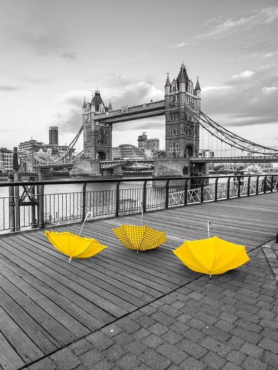 Picture of YELLOW UMBRELLAS, TOWER BRIDGE, LONDON