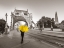 Picture of LADY WITH A YELLOW UMBRELLA, TOWER BRIDGE, LONDON