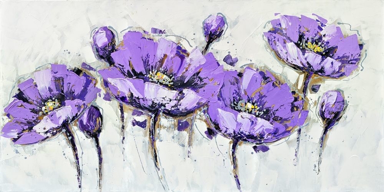 Picture of ABSTRACT PURPLE FLOWERS