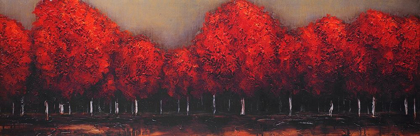 Picture of RED TREES BY A DARK DAY
