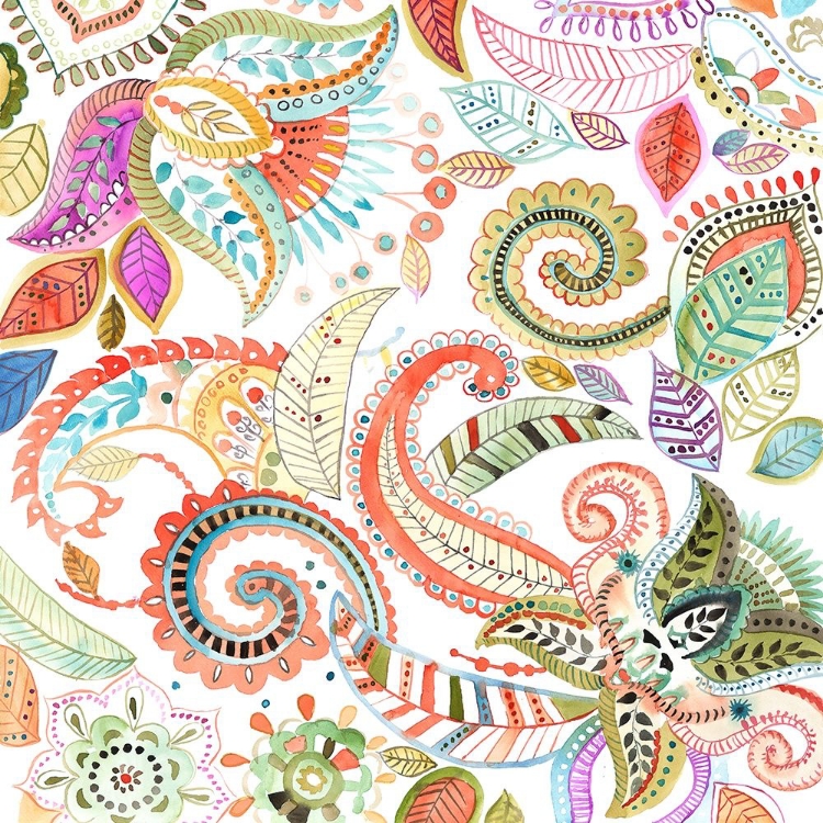 Picture of WATERCOLOR PAISLEY FLORAL