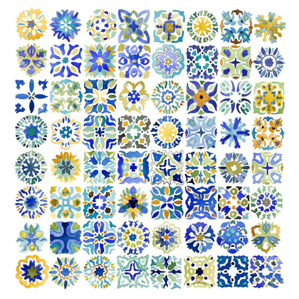 Picture of WATERCOLOR TRADITIONAL MOROCCAN TILES