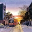 Picture of SUNSET STREETSCAPE TO TORONTO