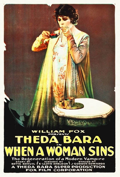 Picture of THEDA BARA, WHEN A WOMAN SINS POSTER