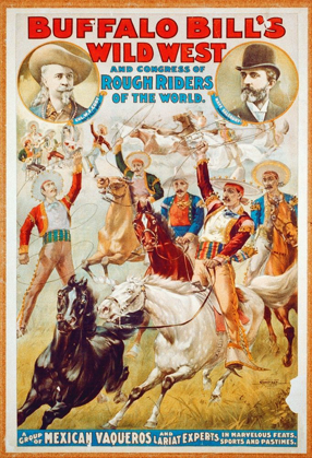Picture of BUFFALO BILLS WILD WEST AND CONGRESS OF ROUGH RIDERS OF THE WORLD - A GROUP OF MEXICAN VAQUEROS AND 