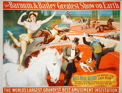 Picture of THE BARNUM AND BAILEY GREATEST SHOW ON EARTH - MISS ROSE MEERS, THE GREATEST LIVING LADY RIDER - 189