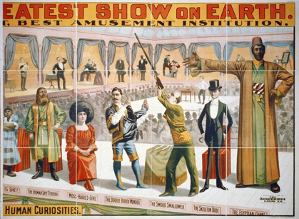 Picture of THE BARNUM AND BAILEY GREATEST SHOW ON EARTH - THE PEERLESS PRODIGIES OF PHYSICAL PHENOMENA AND MARV