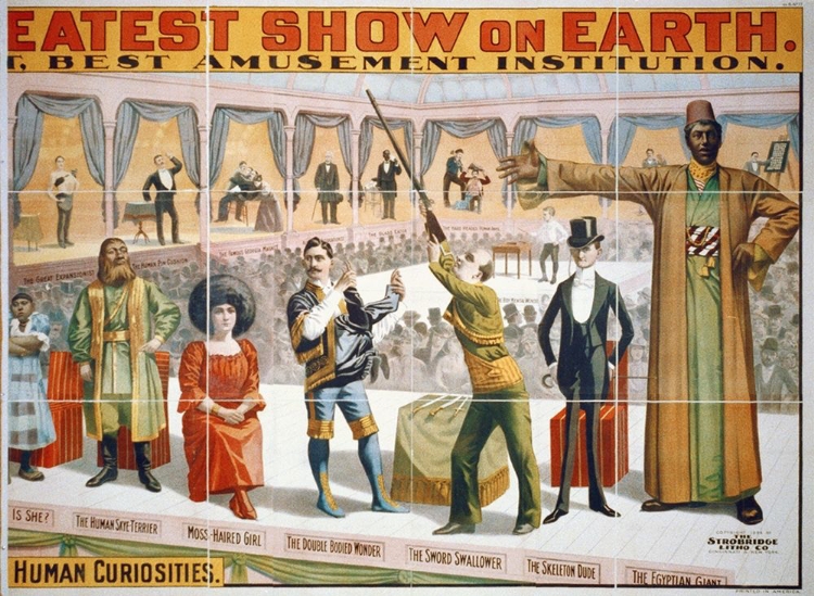 Picture of THE BARNUM AND BAILEY GREATEST SHOW ON EARTH - THE PEERLESS PRODIGIES OF PHYSICAL PHENOMENA AND MARV