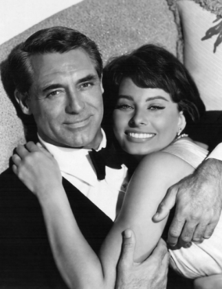 Picture of CARY GRANT WITH SOPHIA LOREN - HOUSEBOAT