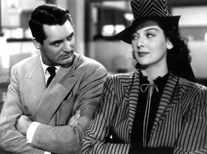 Picture of CARY GRANT WITH ROSALIND RUSSELL - HIS GIRL FRIDAY