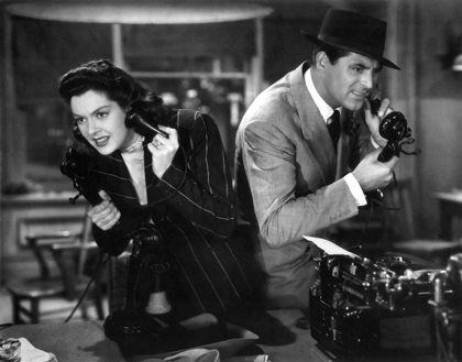 Picture of CARY GRANT WITH ROSALIND RUSSELL - HIS GIRL FRIDAY
