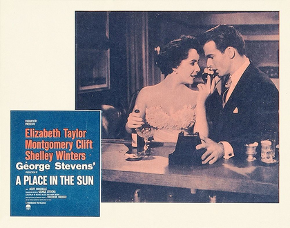 Picture of ELIZABETH TAYLOR - A PLACE IN THE SUN - LOBBY CARD