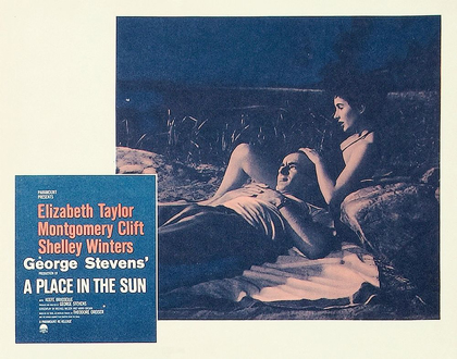 Picture of ELIZABETH TAYLOR - A PLACE IN THE SUN - LOBBY CARD