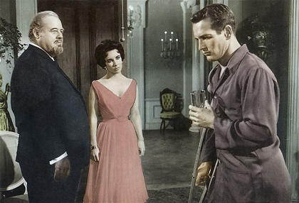 Picture of CAT ON A HOT TIN ROOF - ELIZABETH TAYLOR, PAUL NEWMAN AND BURL IVES