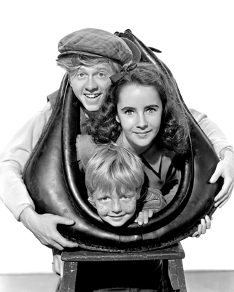 Picture of NATIONAL VELVET - ELIZABETH TAYLOR, ANDY ROONEY AND JACKIE JENKINS