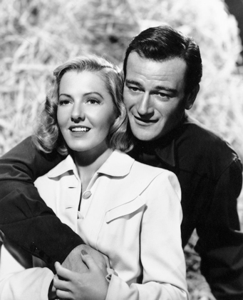 Picture of JOHN WAYNE WITH JEAN ARTHUR