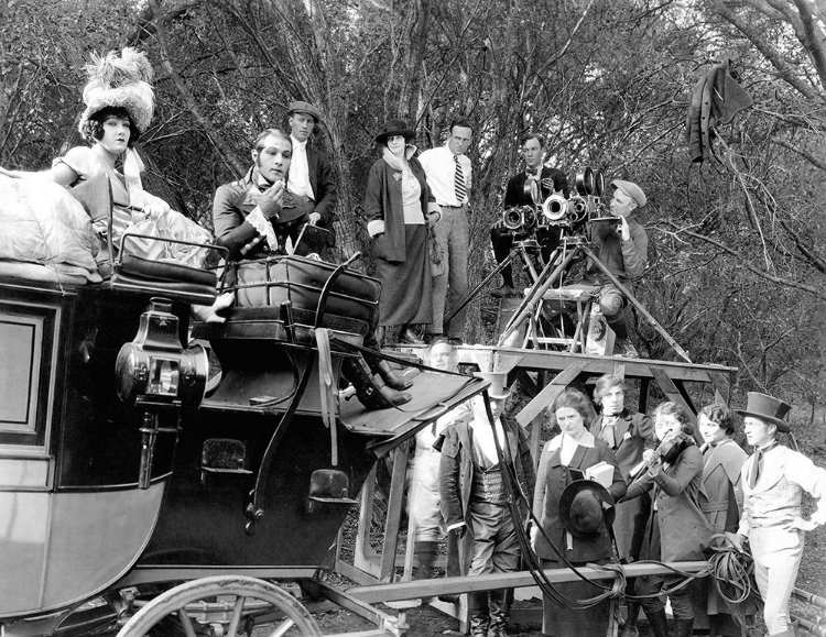 Picture of RUDOLPH VALENTINO BEHIND THE SCENES IN BEYOND THE ROCKS