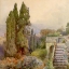 Picture of TERRACE OF VILLA DESTE, TIVOLI, 1845