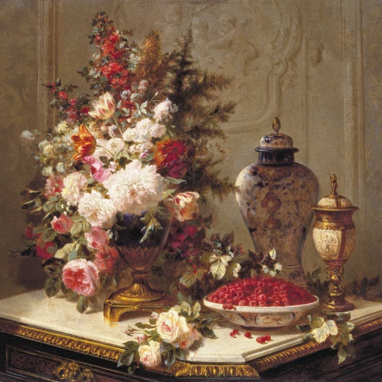 Picture of FLORAL COMPOSITION ON A TABLE