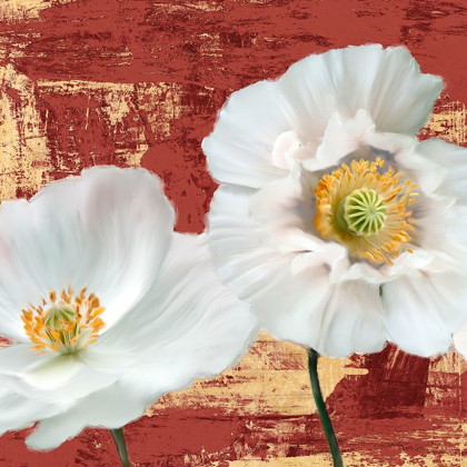 Picture of WASHED POPPIES (RED AND GOLD) I