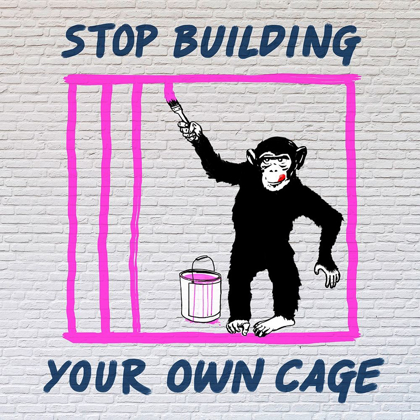 Picture of CHIMP IN CAGE