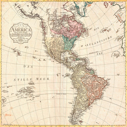 Picture of MAP OF NORTH AMERICA AND SOUTH AMERICA, 1796