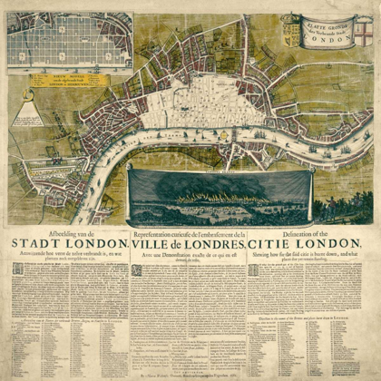 Picture of MAP OF LONDON, 1666