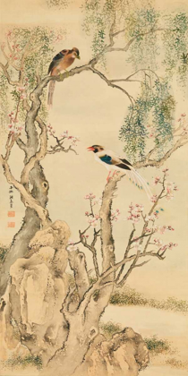 Picture of BIRDS ON FLOWERED BRANCHES