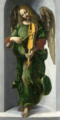 Picture of AN ANGEL IN GREEN WITH A VIELLE