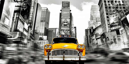 Picture of VINTAGE TAXI IN TIMES SQUARE, NYC