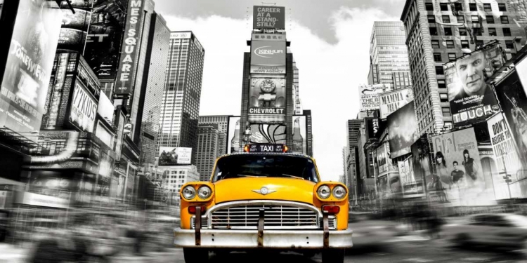Picture of VINTAGE TAXI IN TIMES SQUARE, NYC