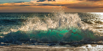 Picture of WAVE CRASHING ON THE BEACH, KAUAI ISLAND, HAWAII (DETAIL)