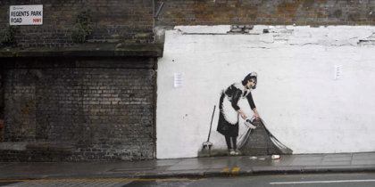 Picture of REGENTS PARK RD CAMDEN LONDON-GRAFFITI ATTRIBUTED TO BANKSY