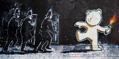 Picture of STOKES CROFT ROAD, BRISTOL (GRAFFITI ATTRIBUTED TO BANKSY)