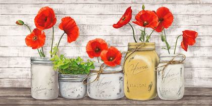 Picture of POPPIES IN MASON JARS