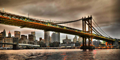 Picture of MANHATTAN BRIDGE AND NEW YORK CITY SKYLINE, NYC