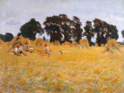 Picture of REAPERS RESTING IN A WHEAT FIELD 