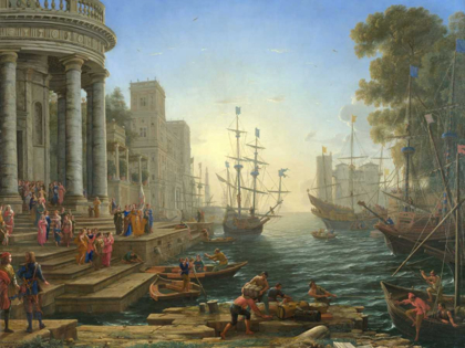 Picture of SEAPORT WITH THE EMBARKATION OF SAINT URSULA