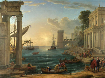 Picture of SEAPORT WITH THE EMBARKATION OF THE QUEEN OF SHEBA