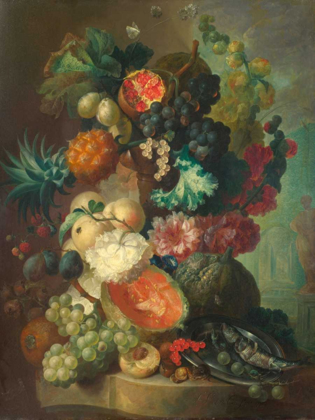 Picture of FRUIT, FLOWERS AND A FISH
