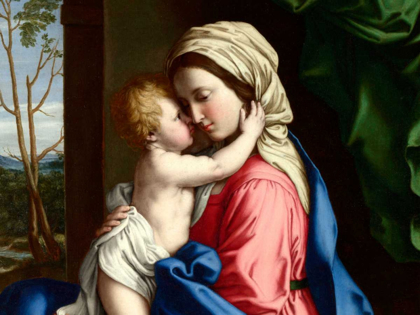 Picture of THE VIRGIN AND CHILD EMBRACING (DETAIL)