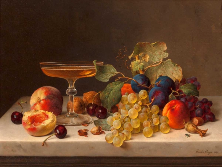Picture of STILL LIFE WITH SUMMER FRUITS AND CHAMPAGNE