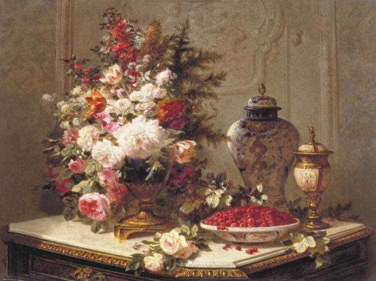 Picture of FLORAL COMPOSITION ON A TABLE (DETAIL)