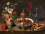 Picture of STILL LIFE OF FLOWERS AND DRIED FRUIT